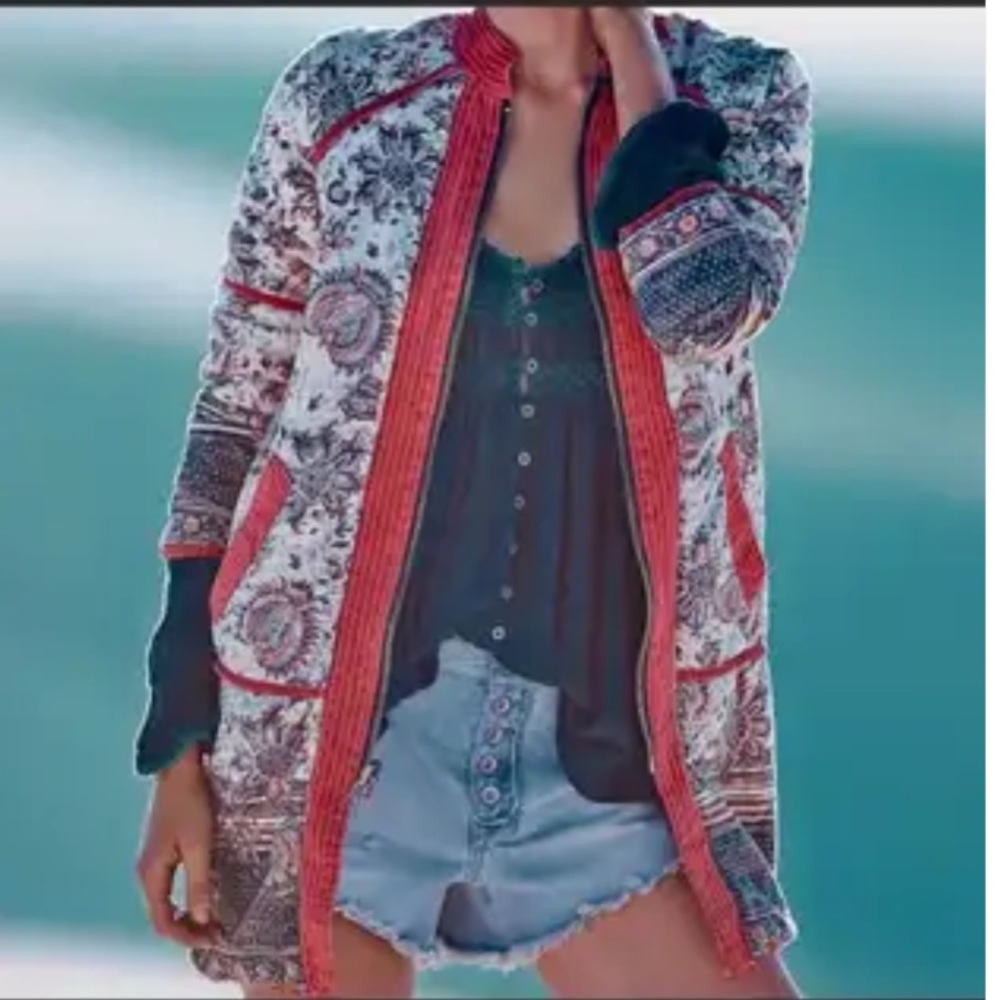 FREE PEOPLE Belario reversible paisley chambray jacket, S. - Picture 9 of 13